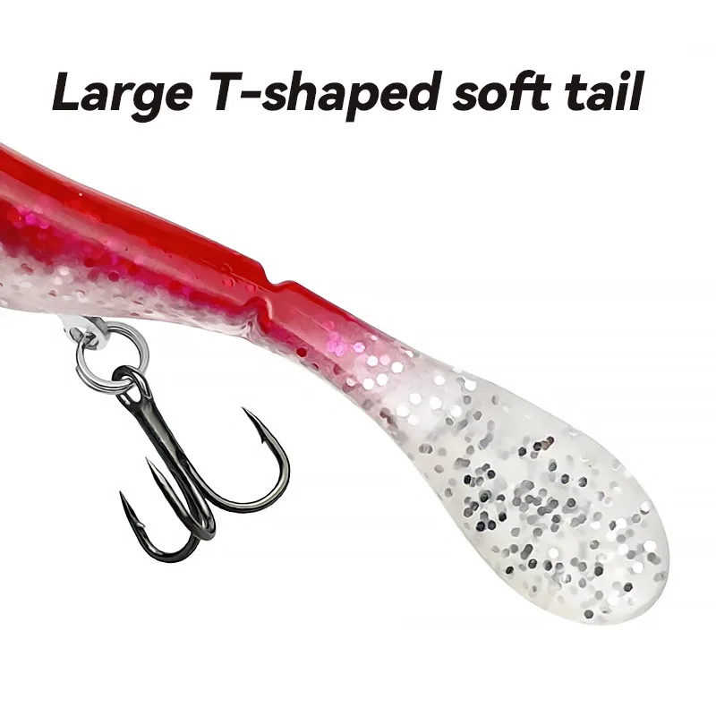 Bazooka Swimbait Silicona para Lucio - Cabeza de Plomo y Cola Blanda - imagen 2