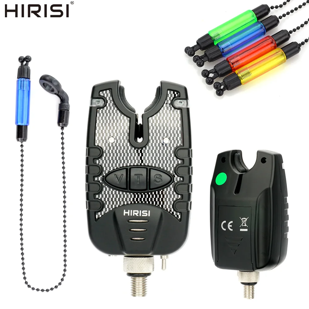 Alarma de picada LED Hirisi con swinger regulable para carpa