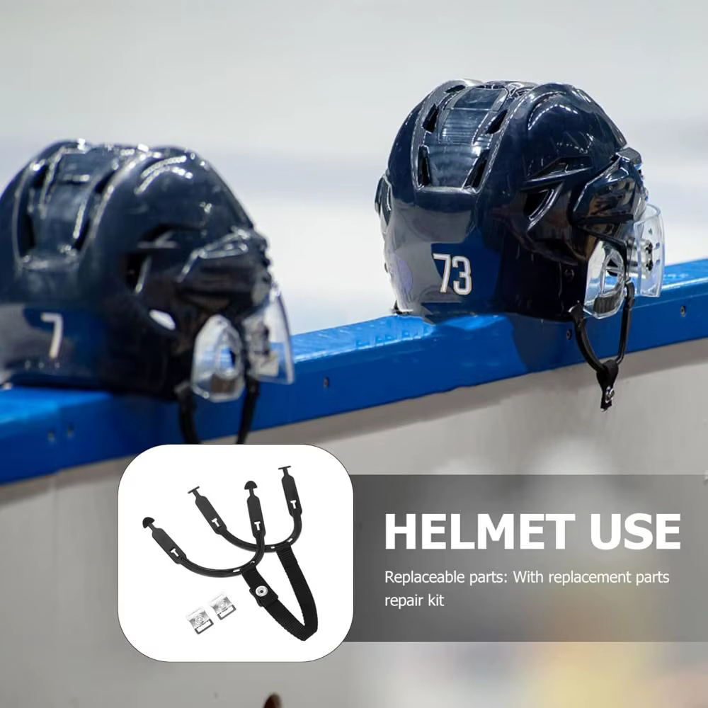 Correa barbilla desmontable casco hockey liberación rápida ajustable - imagen 4