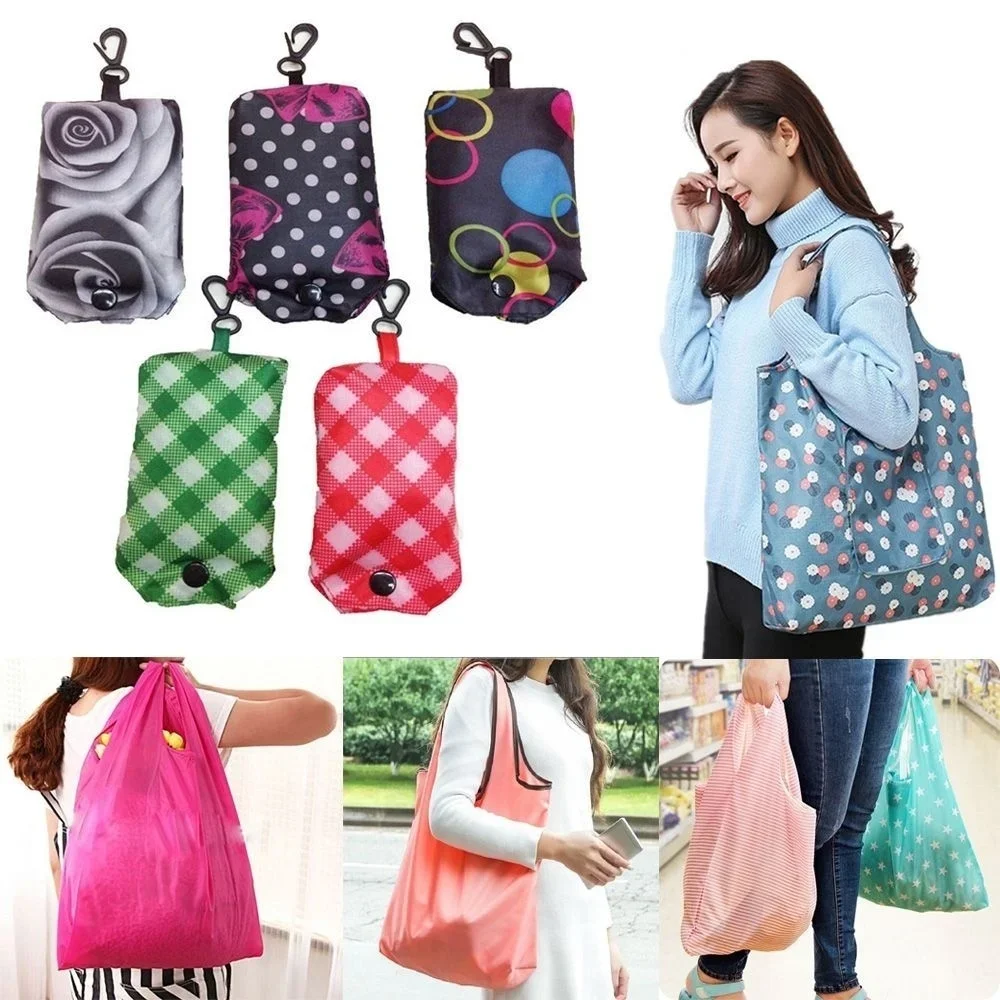 Bolsa plegable de poliéster impresa