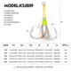 PROBEROS Anzuelos Dobles Asistencia de Pluma Slow Jig – Acero carbono - imagen 2