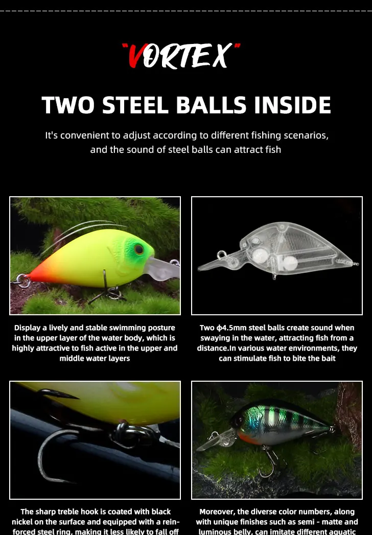Aspecto del señuelo para pesca en agua