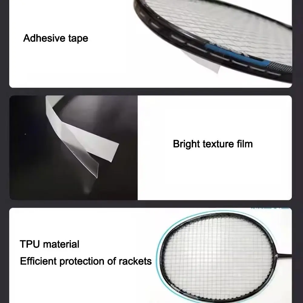 Cinta protectora transparente antidesgaste para el borde de raqueta - imagen 4