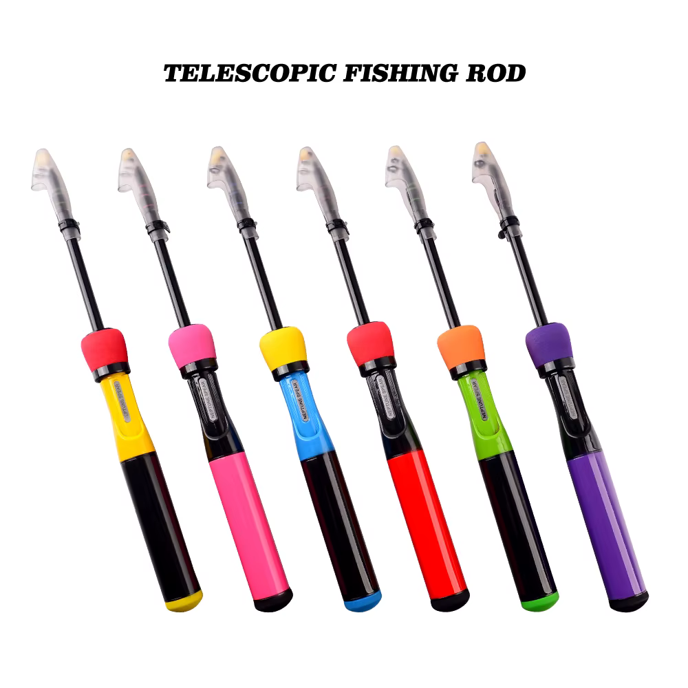 Caña de pesca telescópica ultraligera de fibra de carbono 1,2-1,5 m - imagen 5
