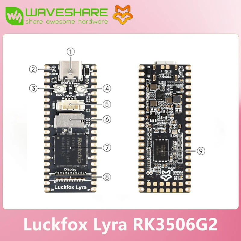 Luckfox Lyra RK3506G2 Placa de desarrollo Linux embebido rápida