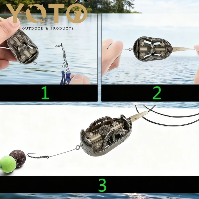 YOTO Alimentador de método para carpa ajustable con molde - imagen 2