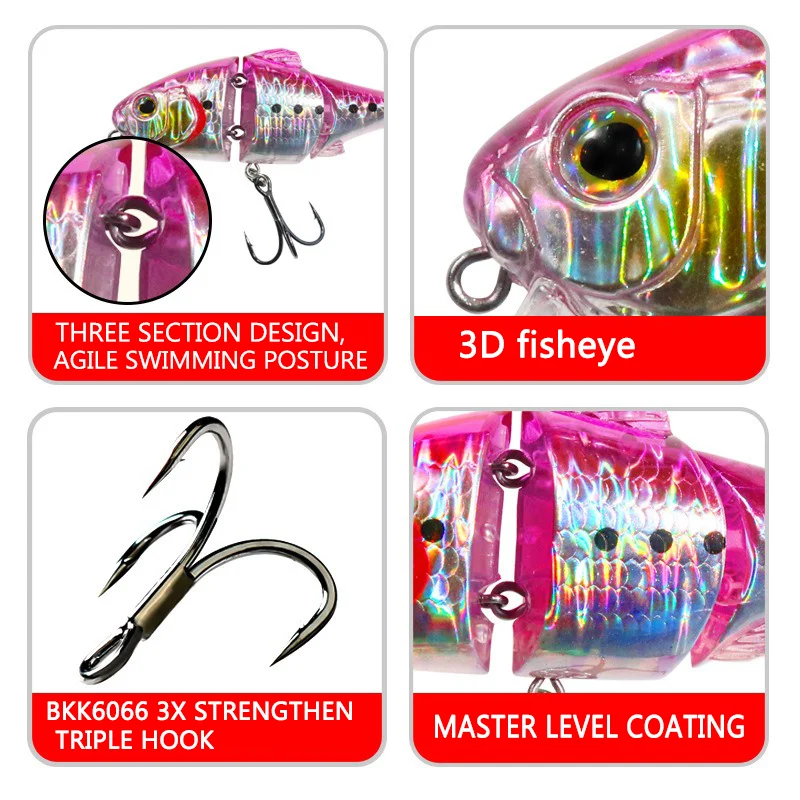 Jackail Mikey 72 swimbait articulado para lucio y trucha - imagen 5