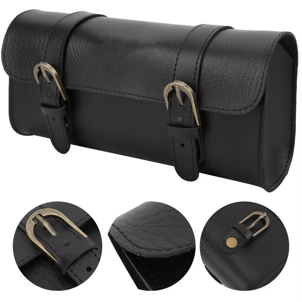 Bolsa de herramientas impermeable para bicicleta – Cuero PU vintage ajustable - imagen 2
