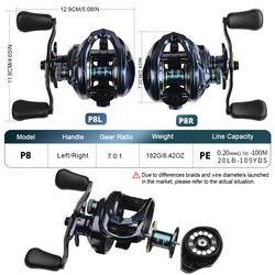 Carrete compacto Proberos P8 con freno de lanzamiento preciso