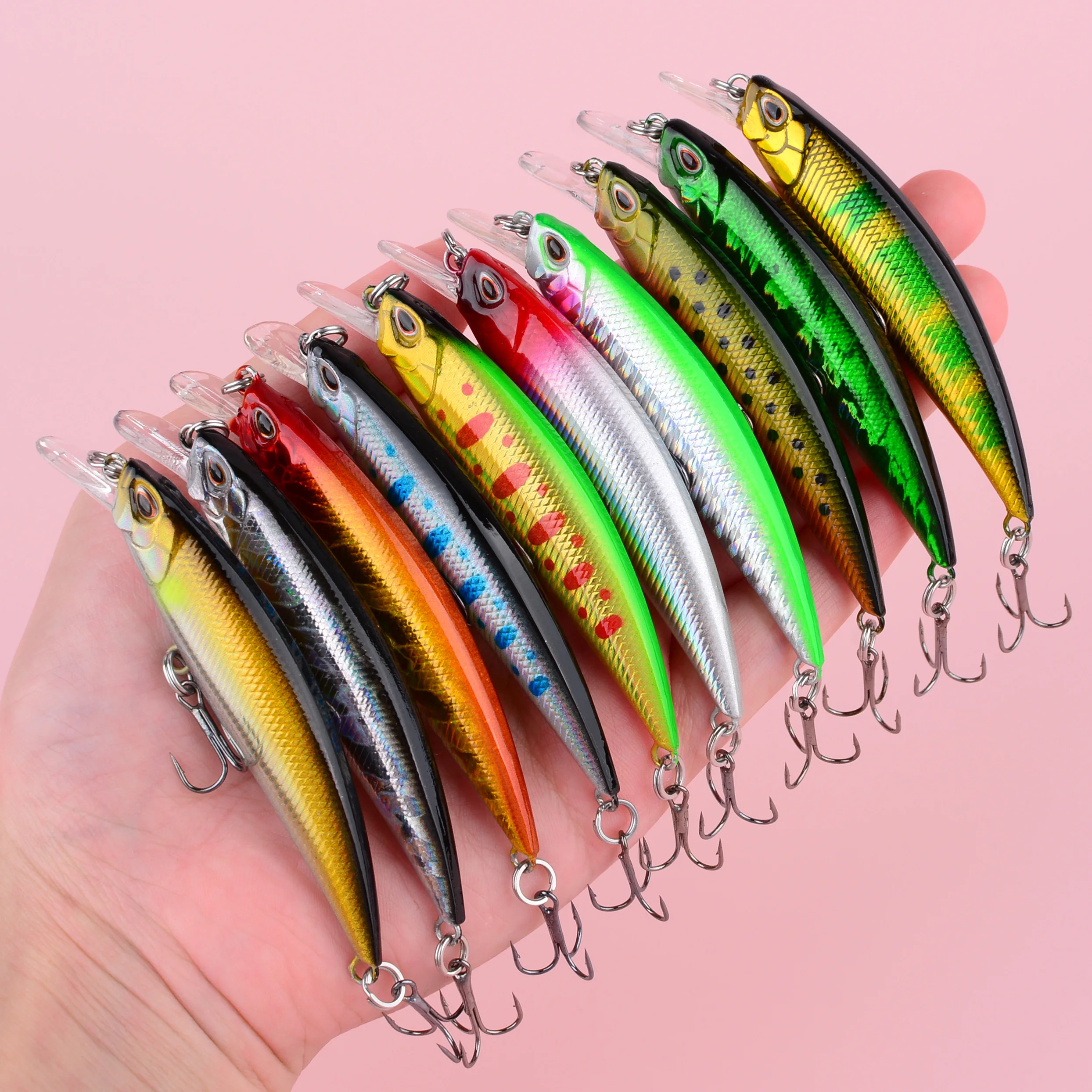 Señuelo flotante tipo minnow para lubina y lucio, estilo japonés - imagen 4