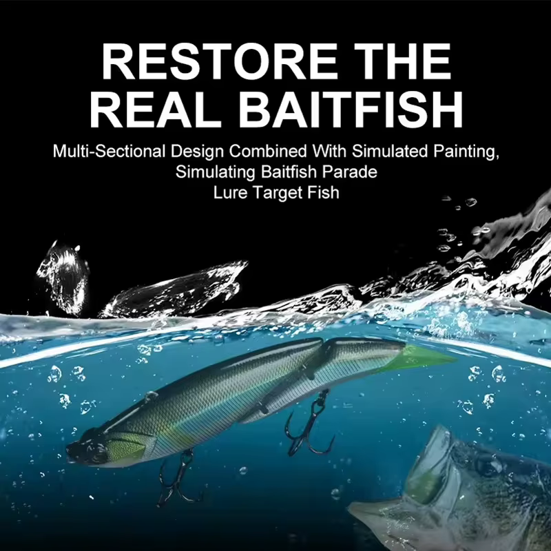 DaVinci SwimBait doble cola flotante topwater - imagen 4