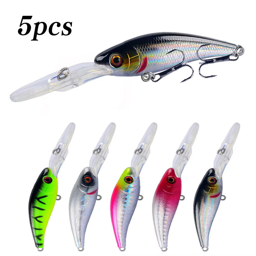 Señuelos Crankbait flotantes con ojos 3D – Plástico duro acabado láser - imagen 3