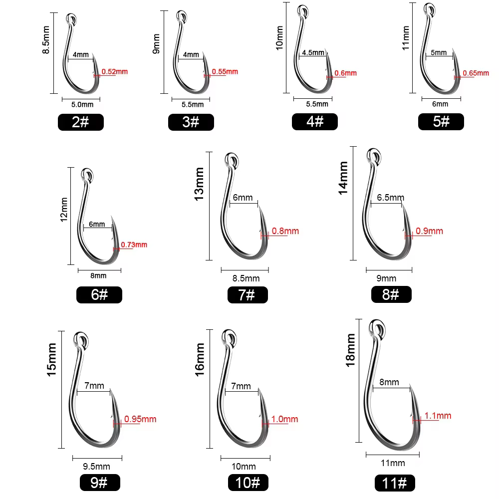 Anzuelos de carbono para pesca – Acero al carbono multiuso - imagen 3