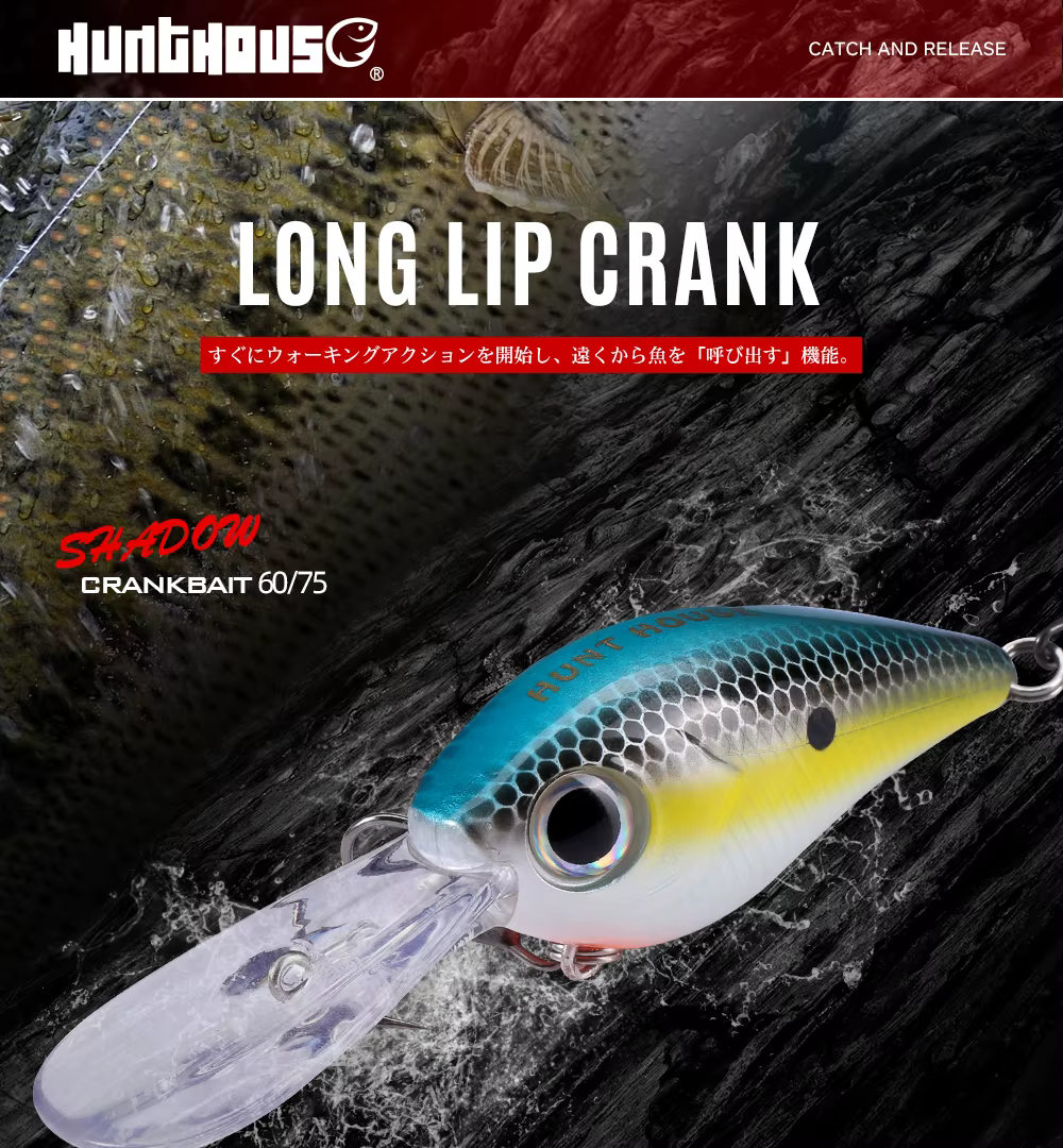Señuelo Hunthouse Jerkbait vista frontal con colores vibrantes