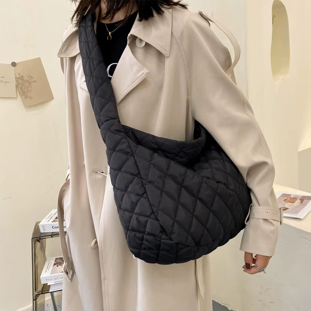 Bolso de hombro acolchado de algodón para mujer - imagen 3