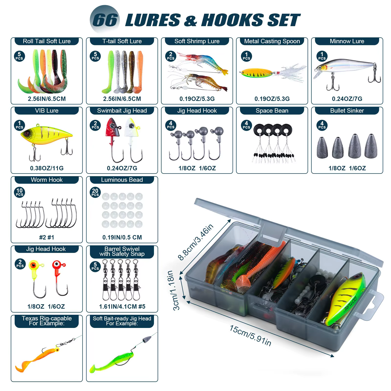 Goture Combo Pesca Portátil Carbono Carrete Giratorio Kit Completo - imagen 5