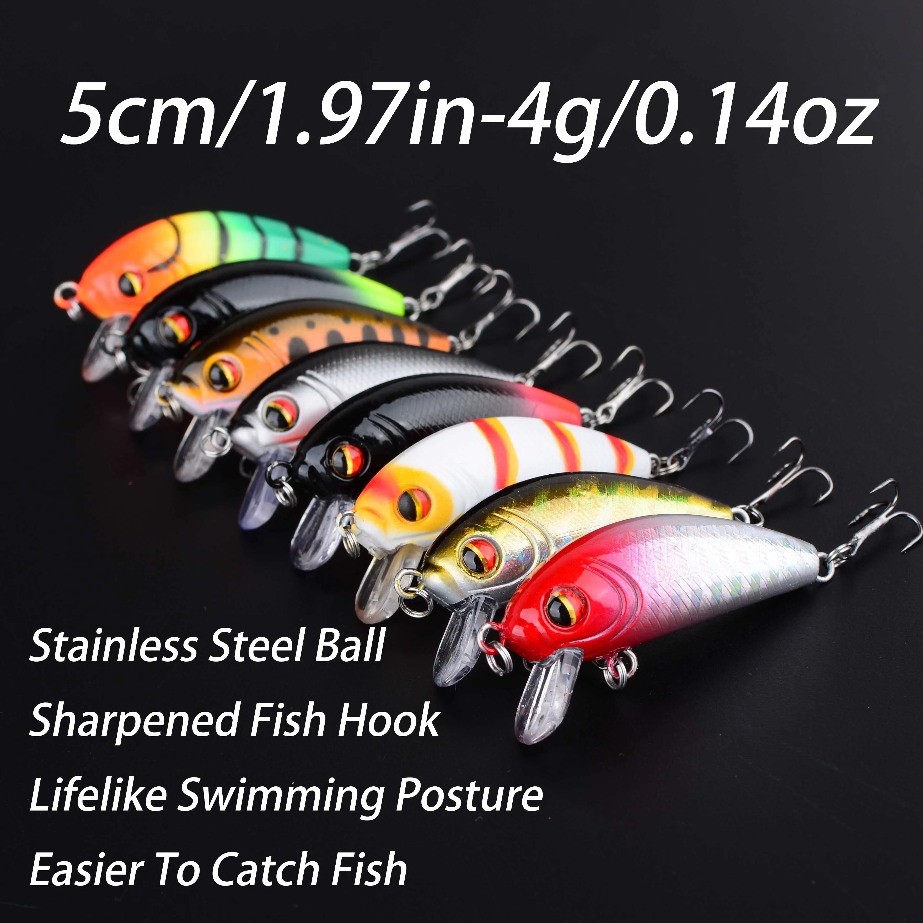 Crankbait minnow con acabado de pez