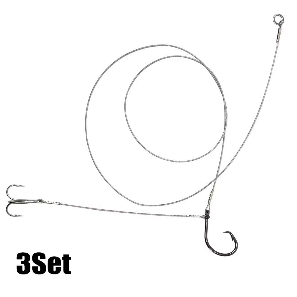 Mustad: aparejo de pesca marina con anzuelos circulares y triples