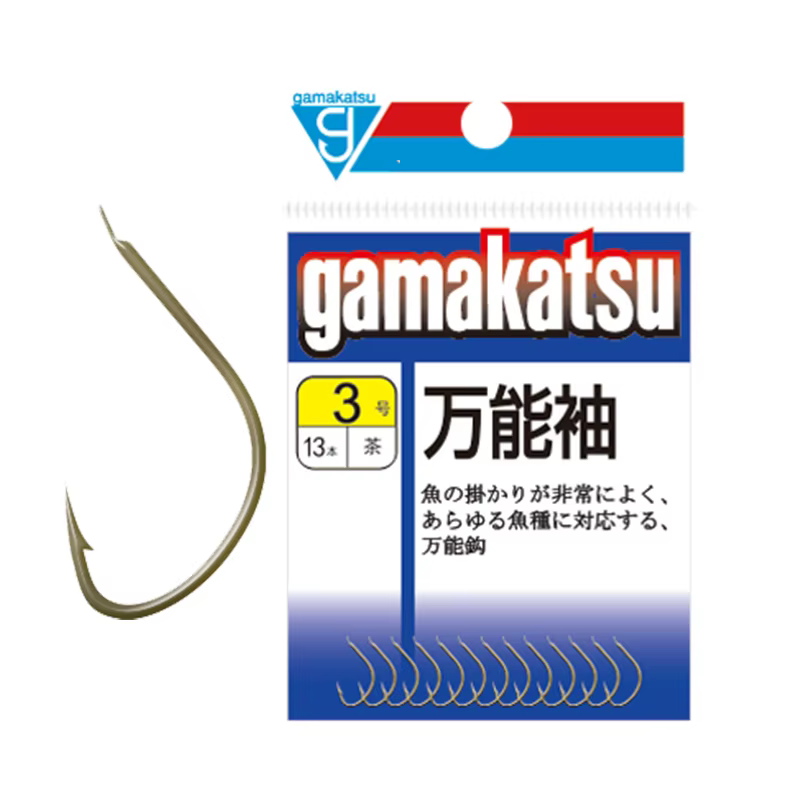 Gamakatsu Universal Sleeve C1SD5 Anzuelo de púas, acero carbono, 1-8