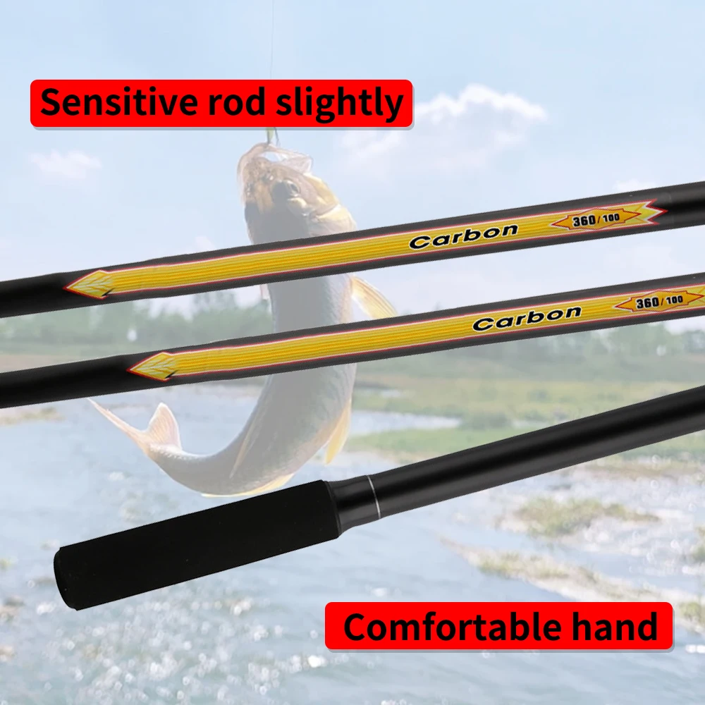 Caña Carpa Viaje 3 Secciones Rollfish Carbono Spinning 3,9m Lance Largo - imagen 3