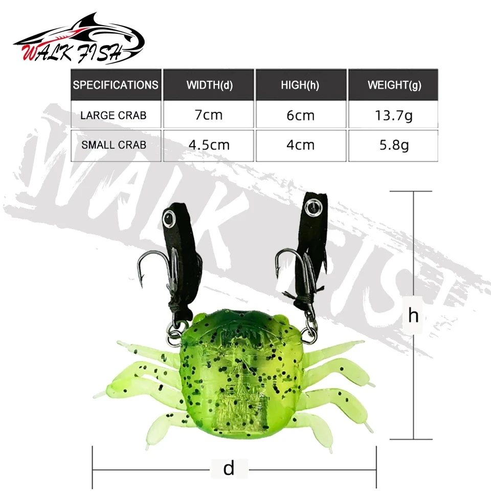WALK FISH Señuelo silicona 5.8g/13.7g – Imitación calamar hundido - imagen 2