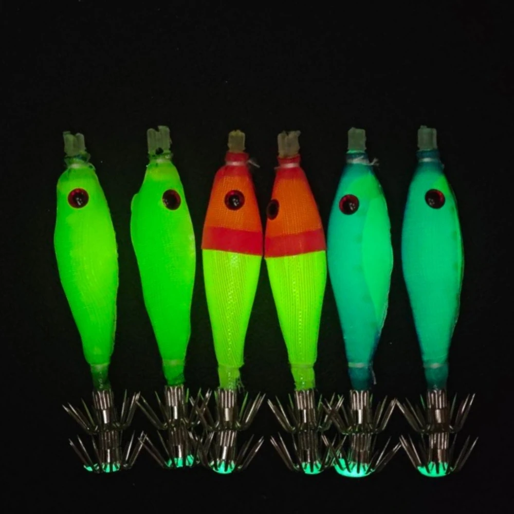 Señuelo de calamar brillante con plantillas para pesca en mar - imagen 3