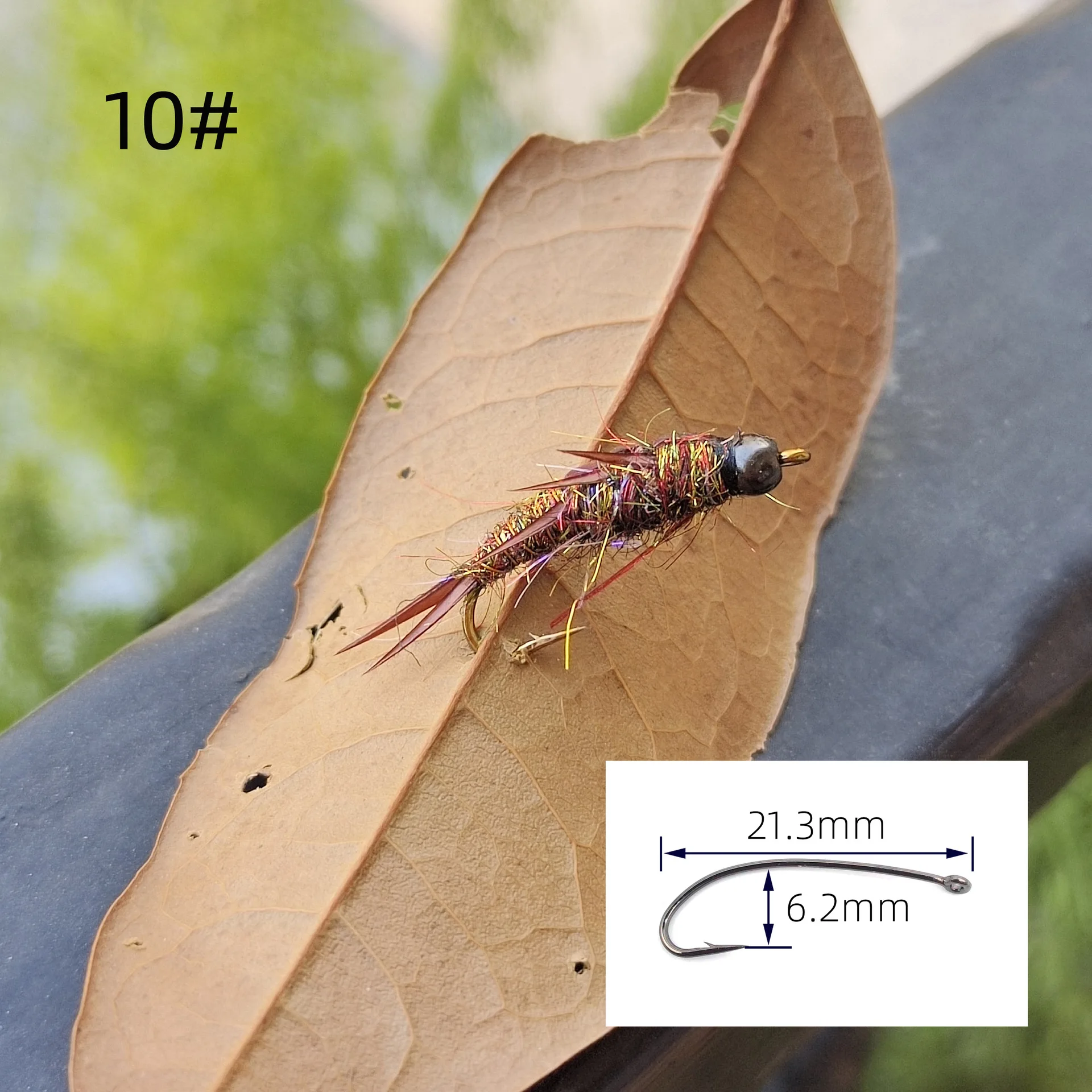 Ejemplo de ninfa Stonefly-cebo simulado
