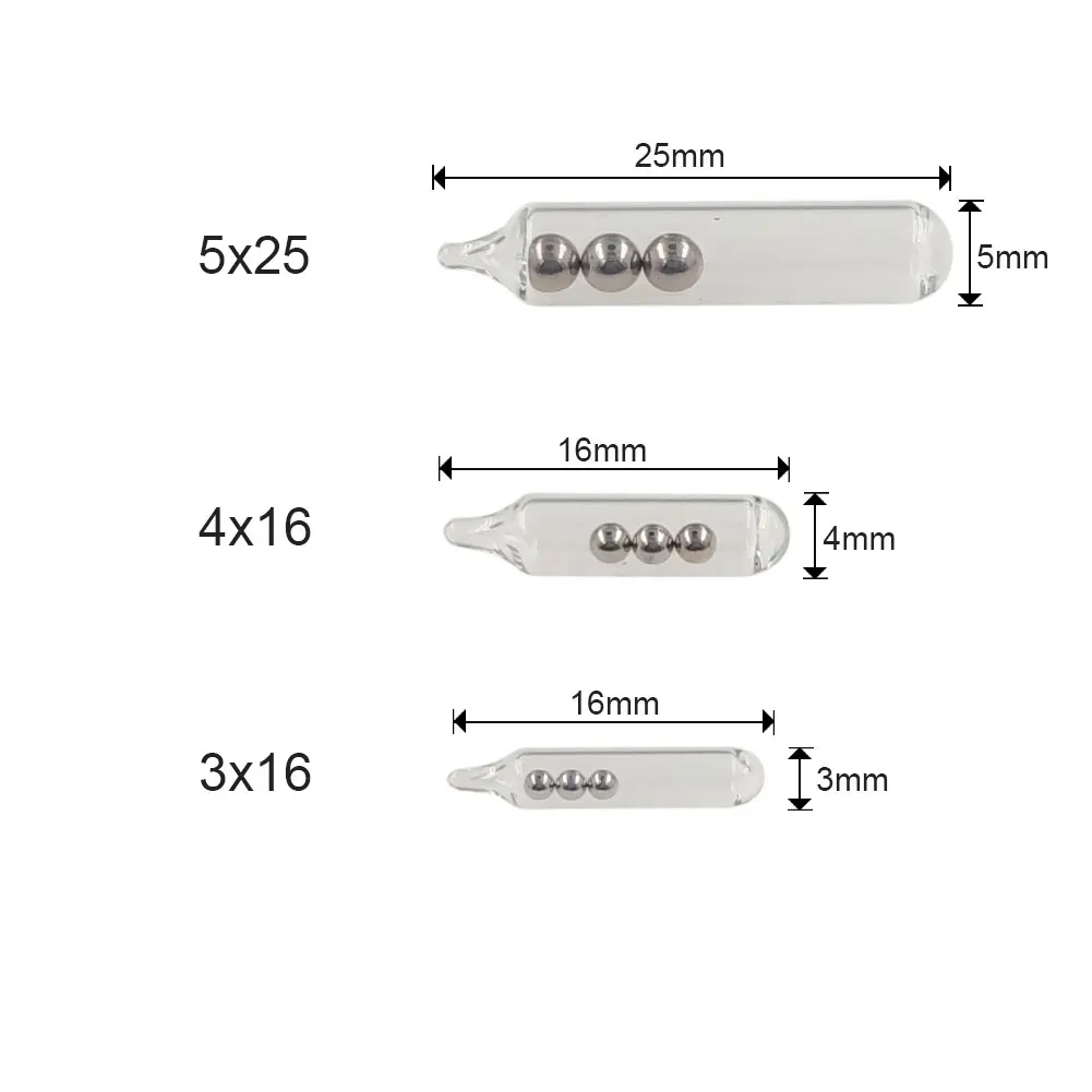 Sonajero de vidrio para señuelos con tubo de inserción y bolas - imagen 3