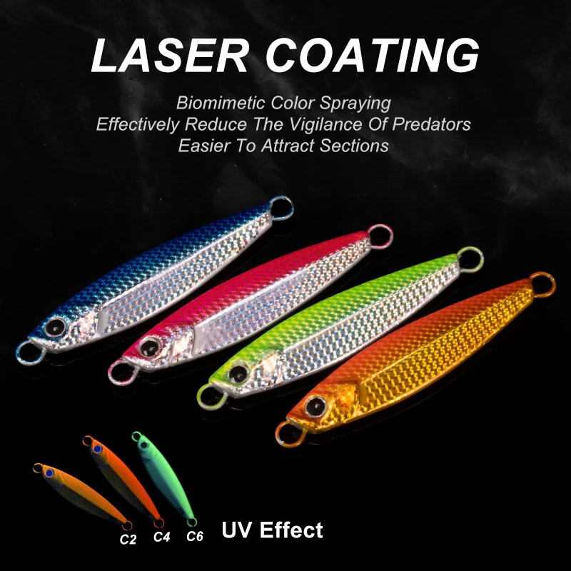 OBSESSION J102 Señuelo Metal UV Láser para Agua Salada - imagen 5