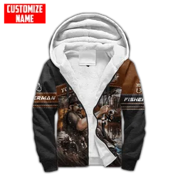 Lubina 3D JH20 sudadera pesca con capucha y cremallera térmica