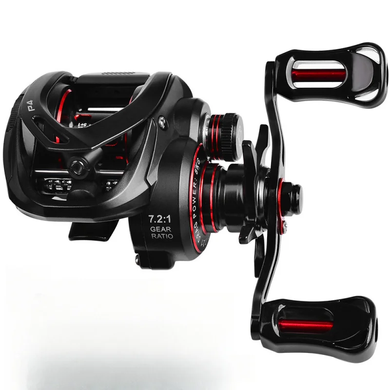 Carrete Baitcasting de lanzado largo con freno y manivela metálica - imagen 5