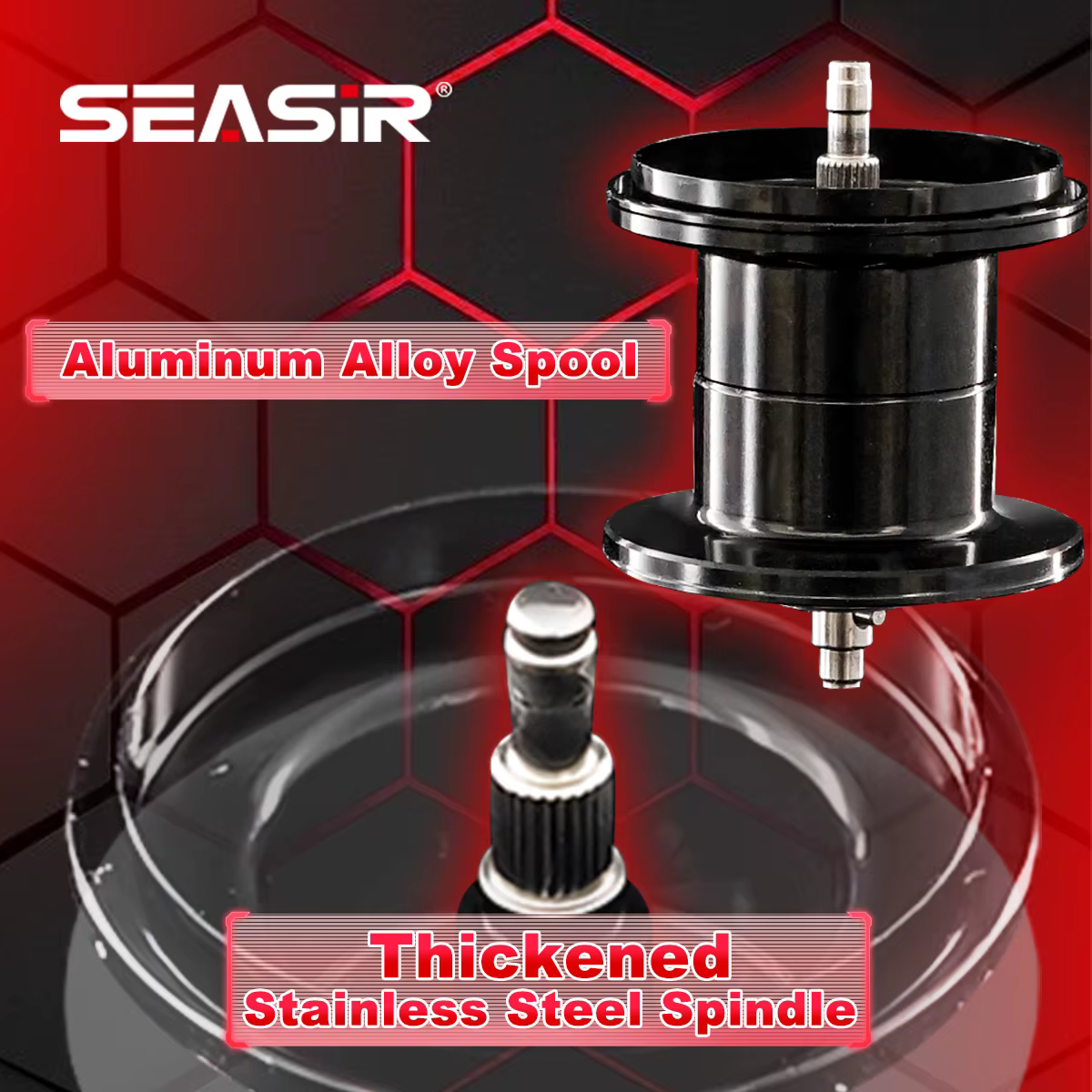Carrete Baitcasting Seasir Cast-X3 Drag Clicker para Mar y Río - imagen 5