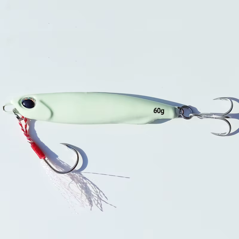 Cuchara Spinning Metal Glow para Lubina – Caída lenta - imagen 4