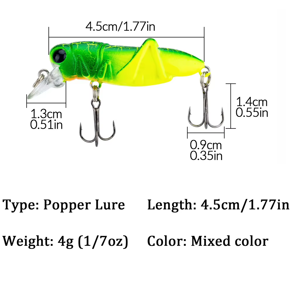 Señuelo Minnow 45mm Flotante con Ojo 3D – Para Perca y Lubina - imagen 2