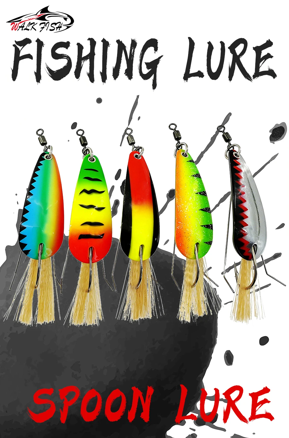 Cuchara señuelo WALK FISH con acabado metálico