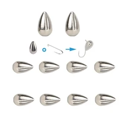 Cabezas de plantilla de lágrima pequeña de tungsteno para moscas