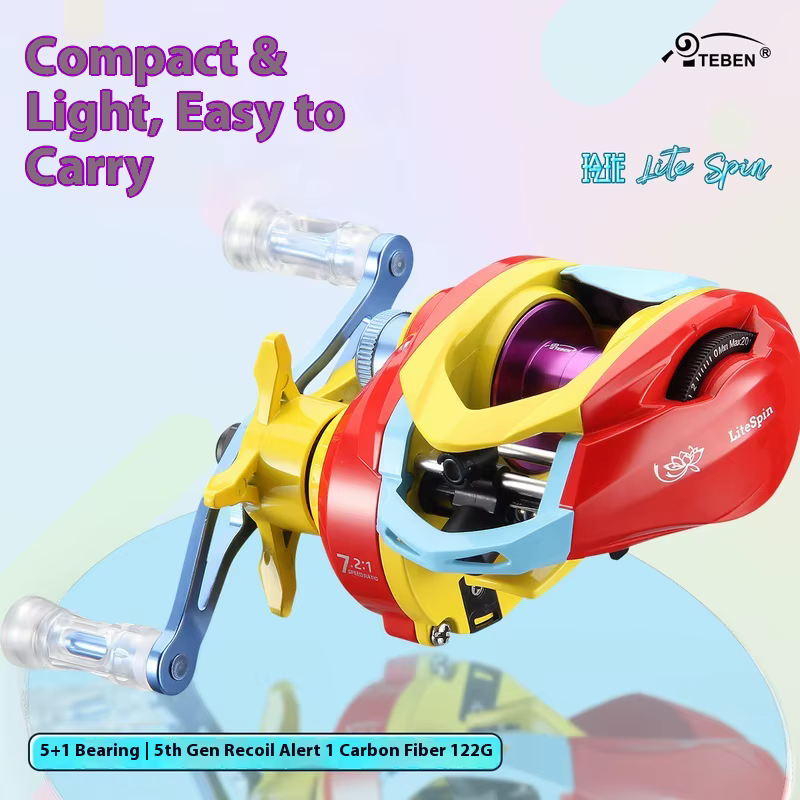 EBEN LSY150 carrete Baitcast de fibra de carbono con freno - imagen 3