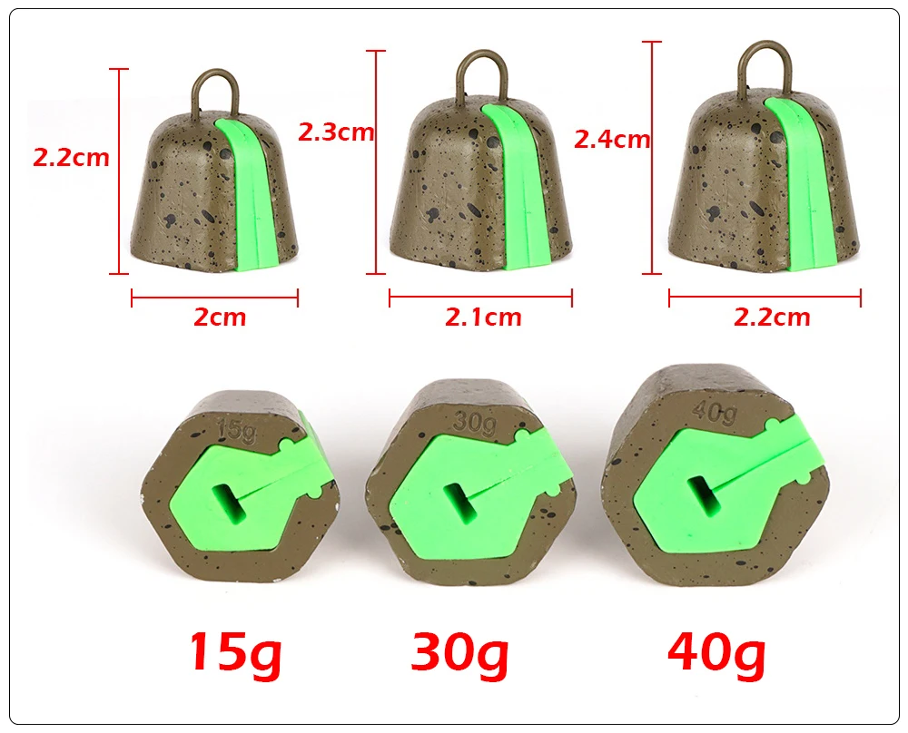 Plomos para montajes europeos de carpas
