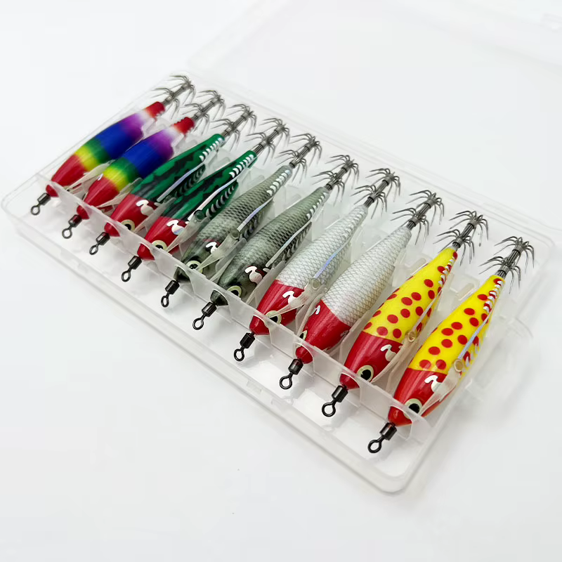 ShareShark Señuelos Calamar con Luz UV – Pesca Horizontal en Agua Salada - imagen 3