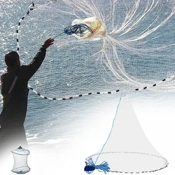 Red de remar con plomo zinc y disco de aluminio para pesca