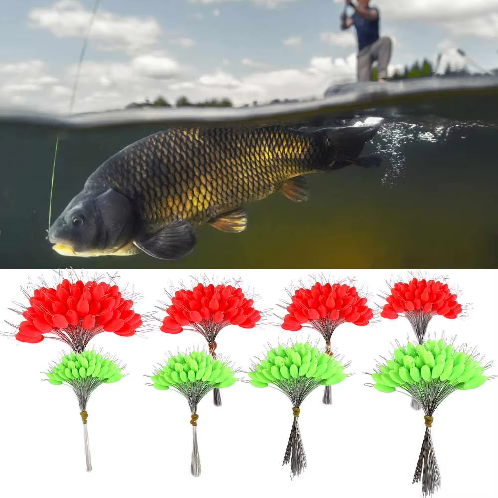 Flotador de pesca ovalado Stopper con conector y gránulos flotantes - imagen 2