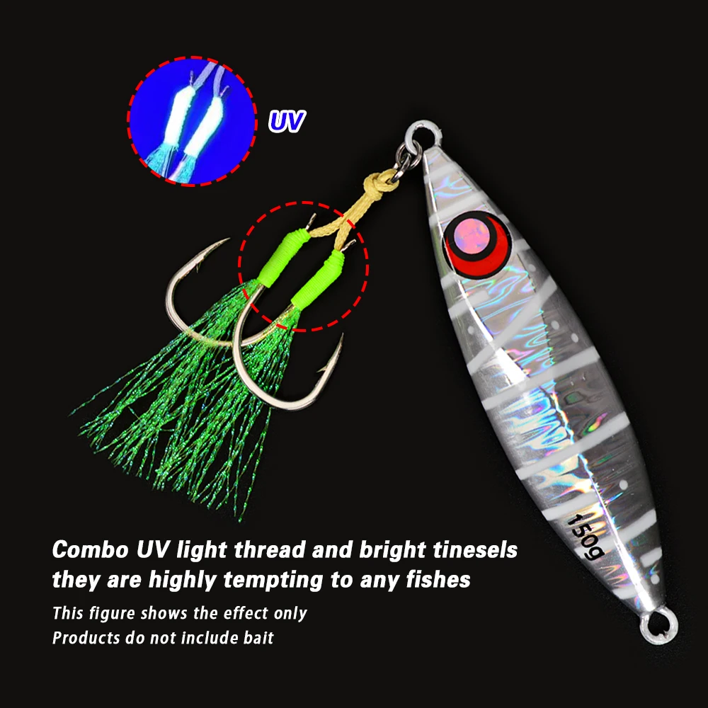 TOLU Ganchos Jigging UV con Anillo Sólido para Señuelos de Pesca - imagen 5