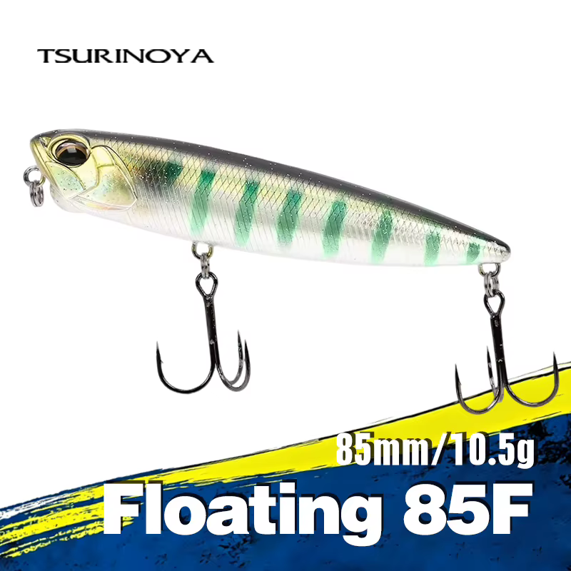 Señuelo de Superficie Tsurinoya DW59 flotante para lubina y lucio