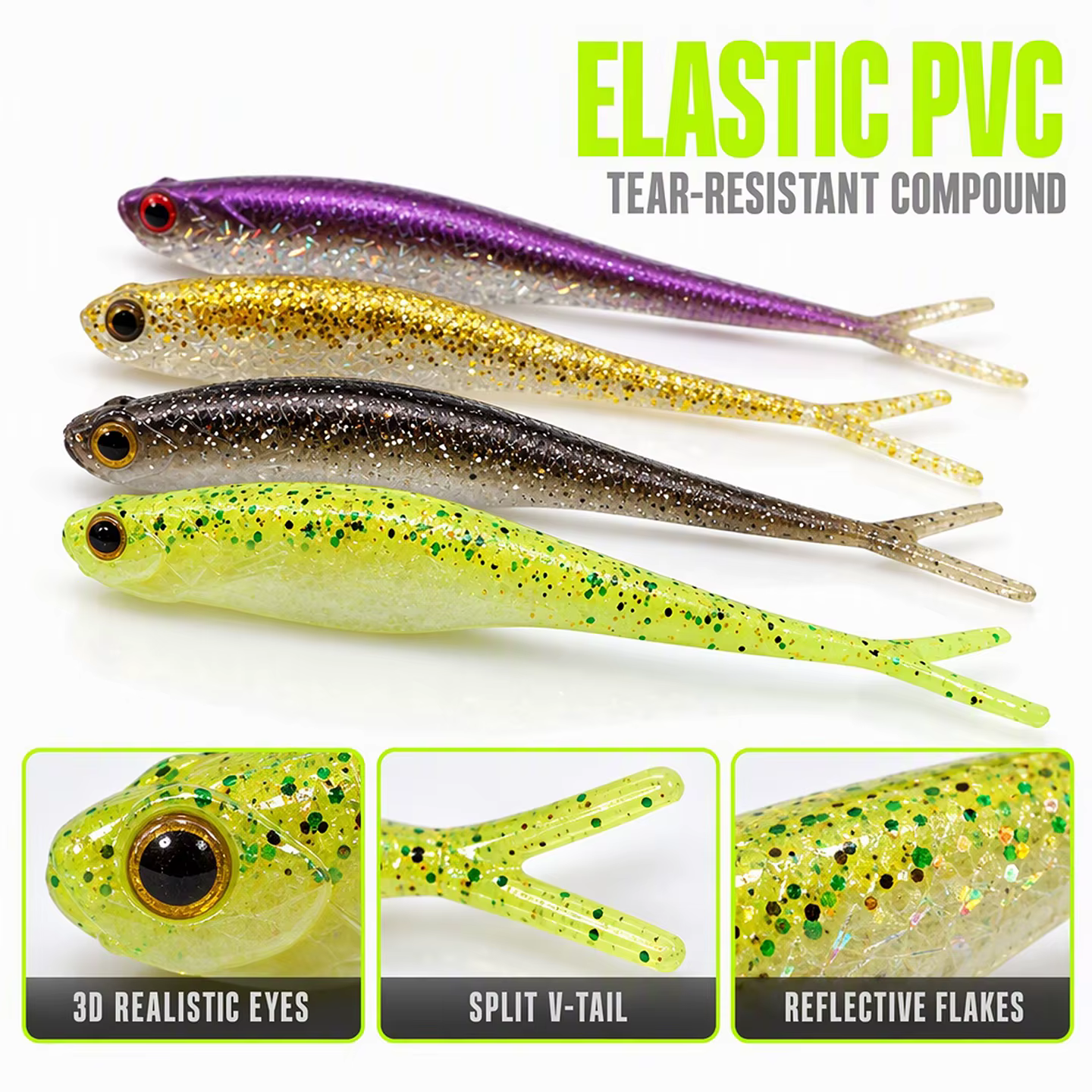 ESFISHING Real Shad – Señuelo silicona jigging para lucio - imagen 4