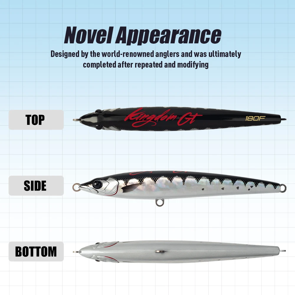 Señuelo lápiz Kingdom GT flotante para atún y gran trevally en mar - imagen 3