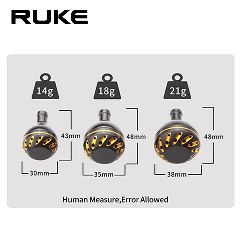 Ruke perilla de mango para carrete S/D de aleación – 30 mm DIY - imagen 5