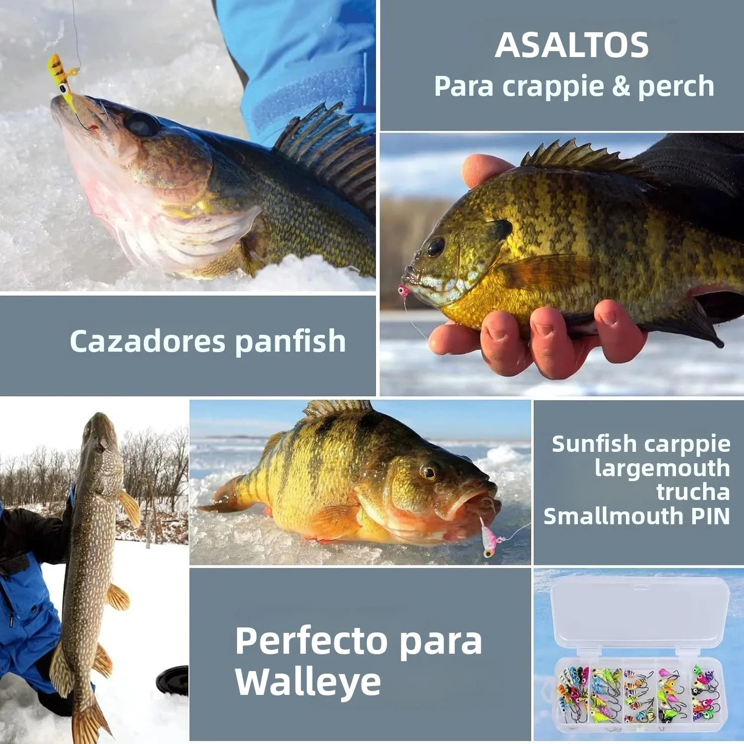 Cabezales de plantilla para pesca en hielo hundidores multicolor - imagen 4