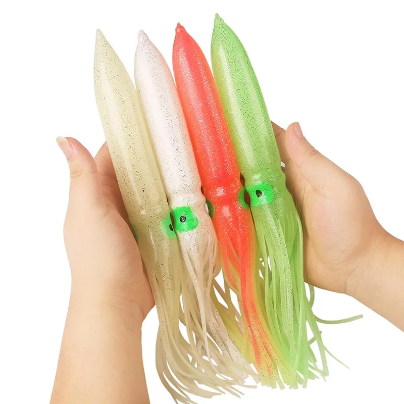 Señuelo pulpo luminoso de goma suave para agua salada - imagen 3