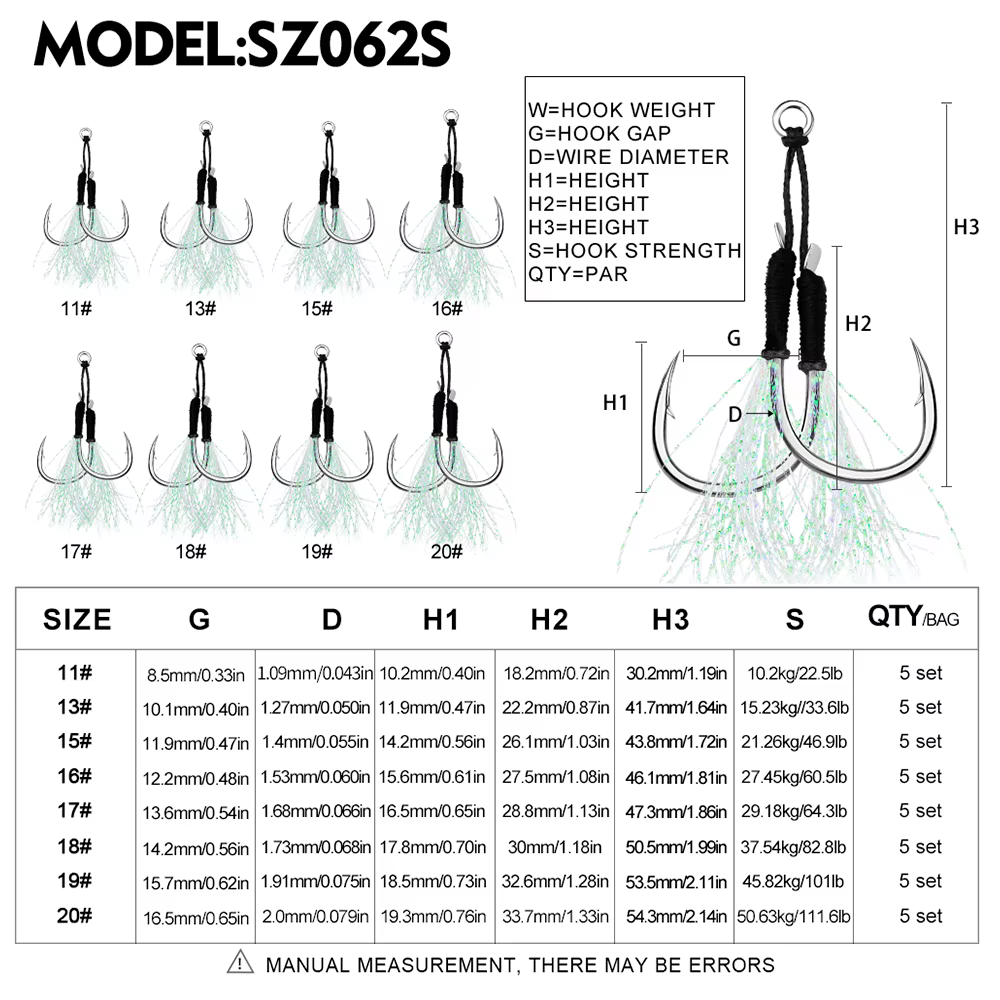PROBEROS Anzuelos metal para jigging – Cuchara y anillo pl - imagen 5