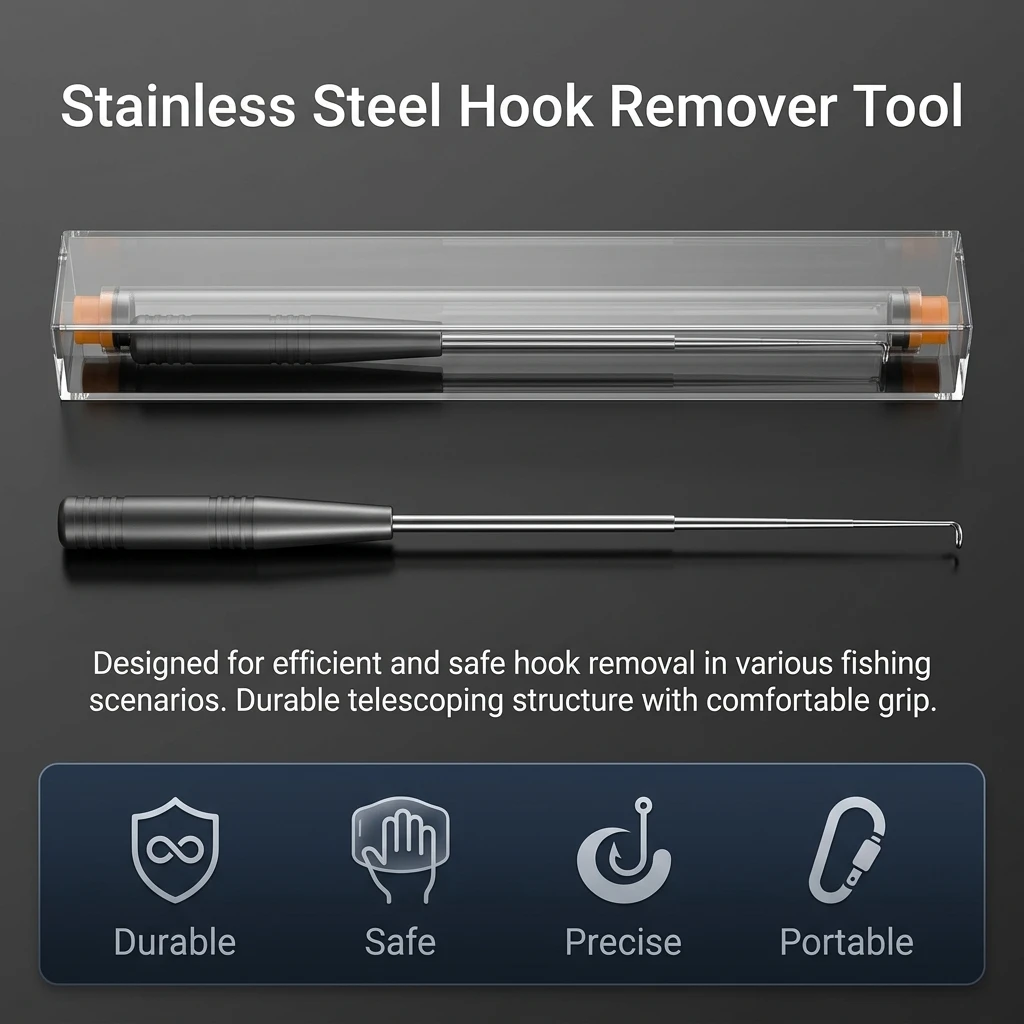 Removedor de anzuelos inox multifuncional para desenganchar peces - imagen 3